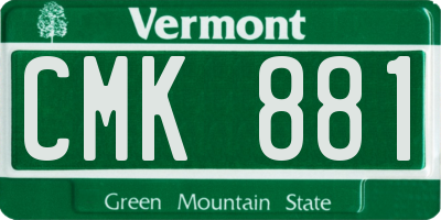 VT license plate CMK881