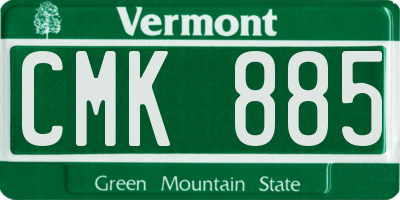 VT license plate CMK885
