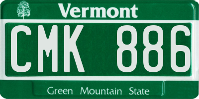 VT license plate CMK886