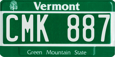 VT license plate CMK887