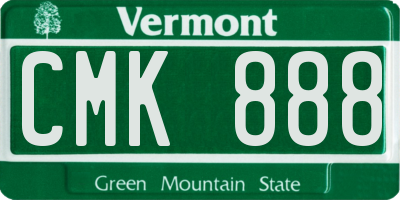 VT license plate CMK888