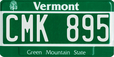 VT license plate CMK895