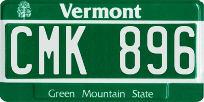 VT license plate CMK896