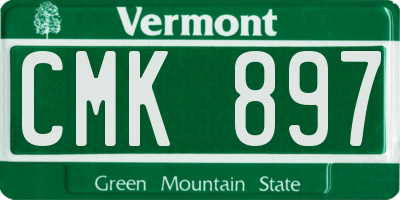 VT license plate CMK897