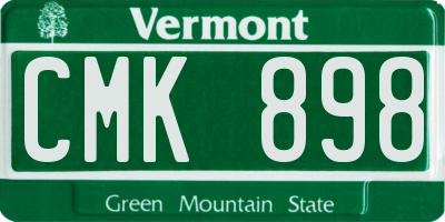 VT license plate CMK898