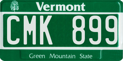 VT license plate CMK899