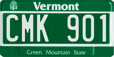VT license plate CMK901