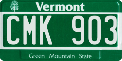 VT license plate CMK903
