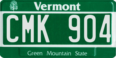 VT license plate CMK904