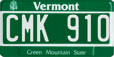 VT license plate CMK910