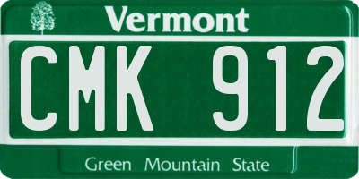 VT license plate CMK912