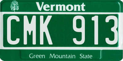VT license plate CMK913