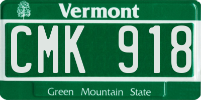 VT license plate CMK918