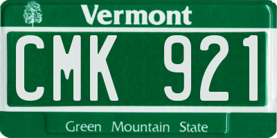 VT license plate CMK921