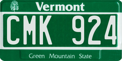 VT license plate CMK924