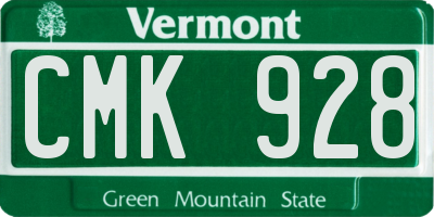 VT license plate CMK928