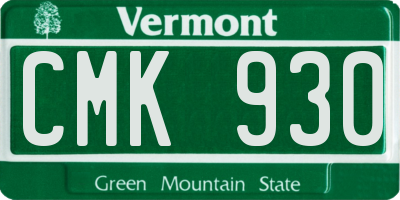 VT license plate CMK930
