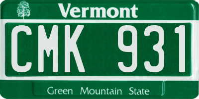 VT license plate CMK931