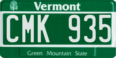 VT license plate CMK935