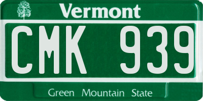 VT license plate CMK939