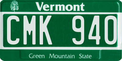 VT license plate CMK940