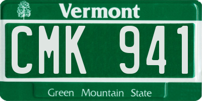 VT license plate CMK941