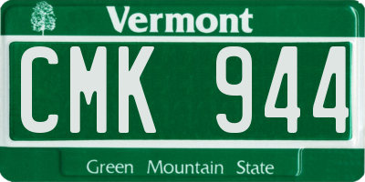 VT license plate CMK944