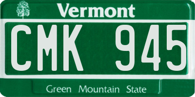 VT license plate CMK945