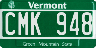 VT license plate CMK948