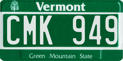 VT license plate CMK949