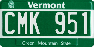 VT license plate CMK951