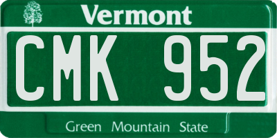 VT license plate CMK952