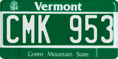 VT license plate CMK953
