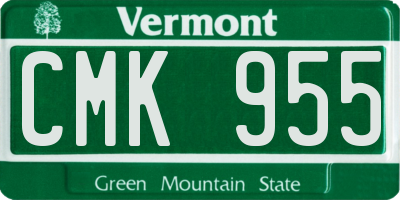 VT license plate CMK955