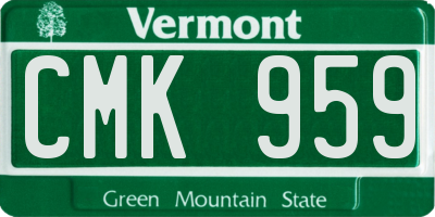 VT license plate CMK959