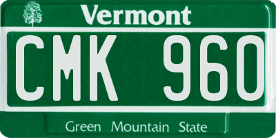 VT license plate CMK960