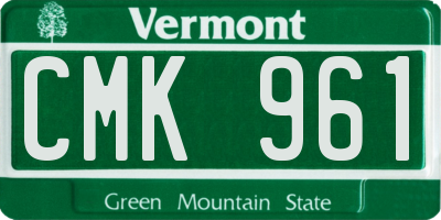 VT license plate CMK961