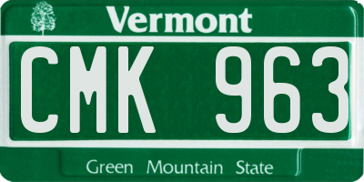 VT license plate CMK963