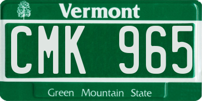 VT license plate CMK965