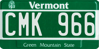 VT license plate CMK966