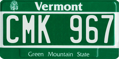 VT license plate CMK967