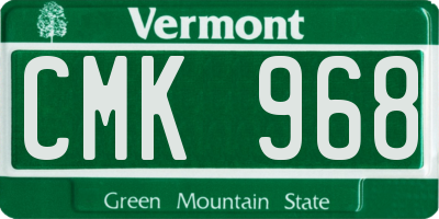 VT license plate CMK968