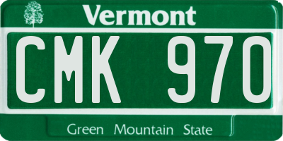 VT license plate CMK970