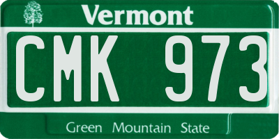 VT license plate CMK973