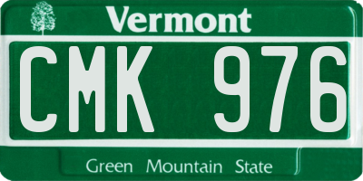 VT license plate CMK976