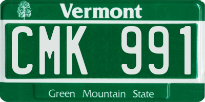 VT license plate CMK991