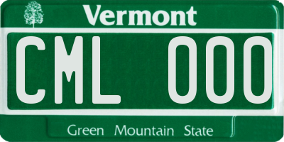 VT license plate CML000
