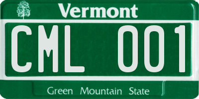 VT license plate CML001