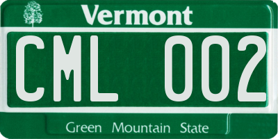 VT license plate CML002
