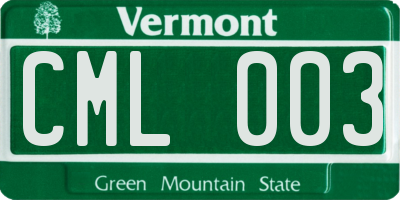 VT license plate CML003